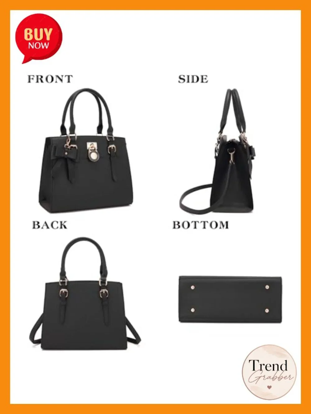 Women's Satchel Tote Handbag with Matching Wallet RFID Blocking Set